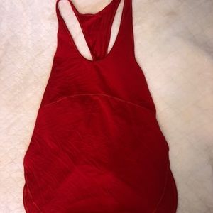 Lululemon tank top with back cross and side slit